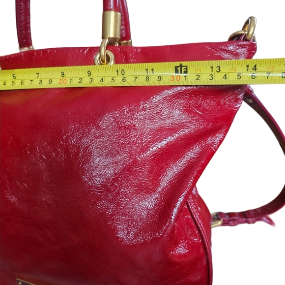 Marc Jacobs Red Patent Leather Two Way Too Hot To Handle Bag - Picture 9 of 14